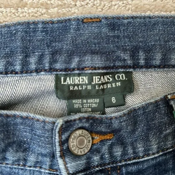 Lauren Jeans Company Straight Leg Jeans, Size 6 - Picture 8 of 10